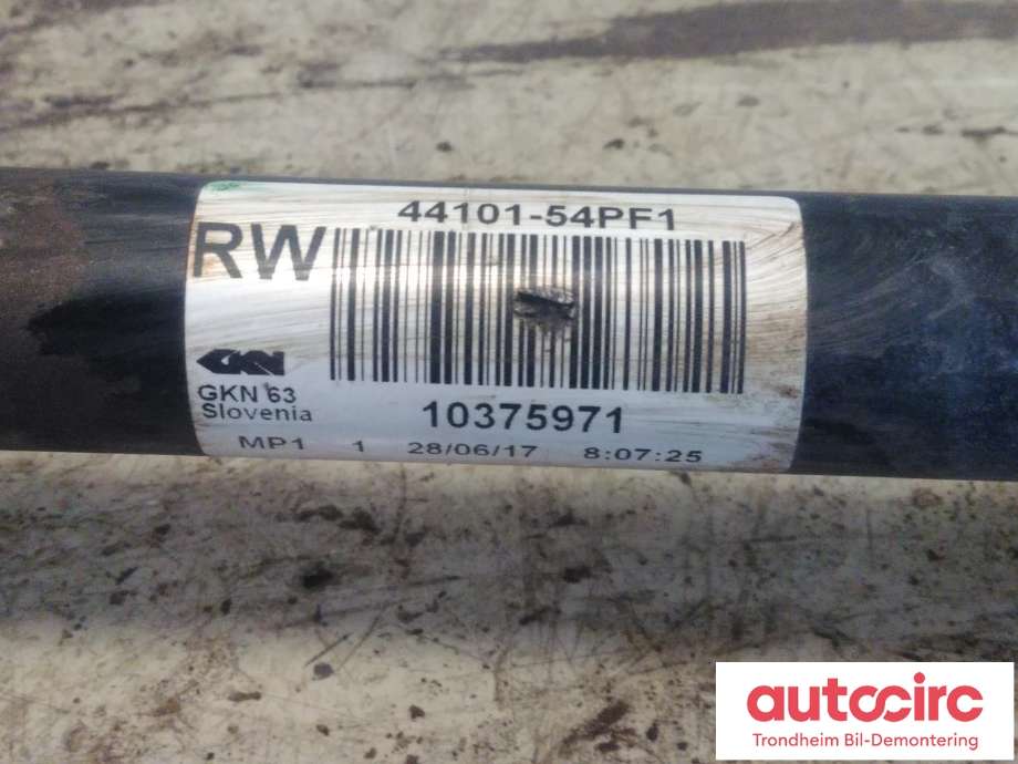 Drivaksel høyre foran, bensin/automat til Suzuki SX4 S-CROSS 2013-->> (Type II) (44101-54PF1|10375971|)