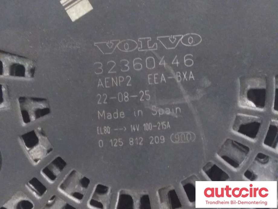 Dynamo diesel til Volvo V90 / V90 CC / S90 2016-->>  (..|32360446|36010604|)