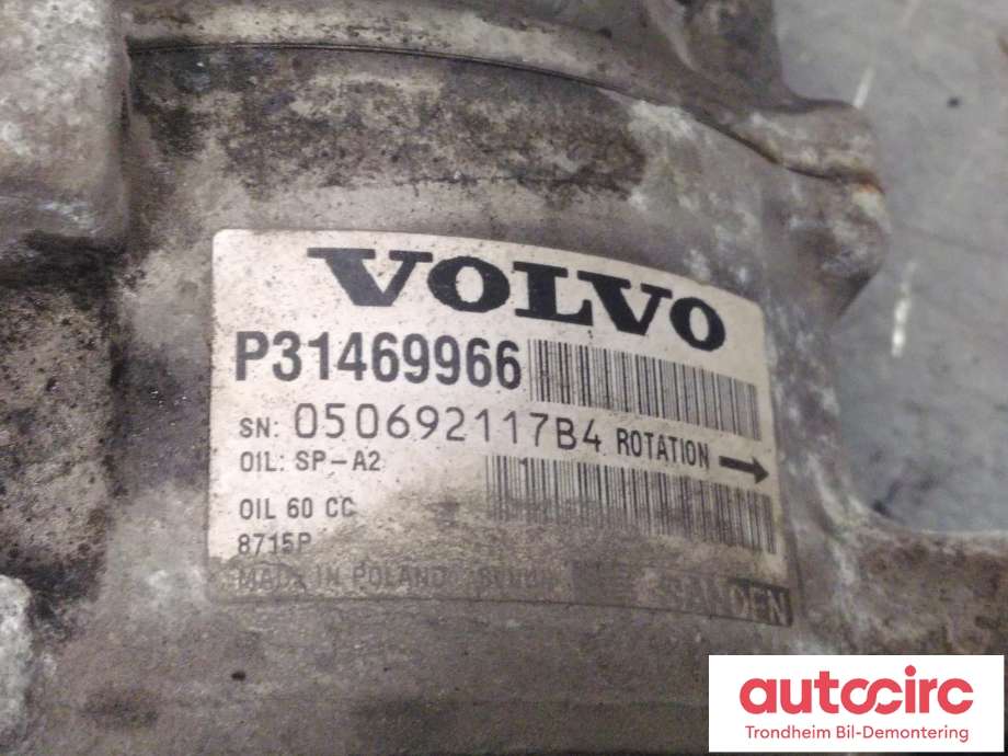 Aircondition kompressor til Volvo V90 / V90 CC / S90 2016-->> (..|31469966|36010255|)