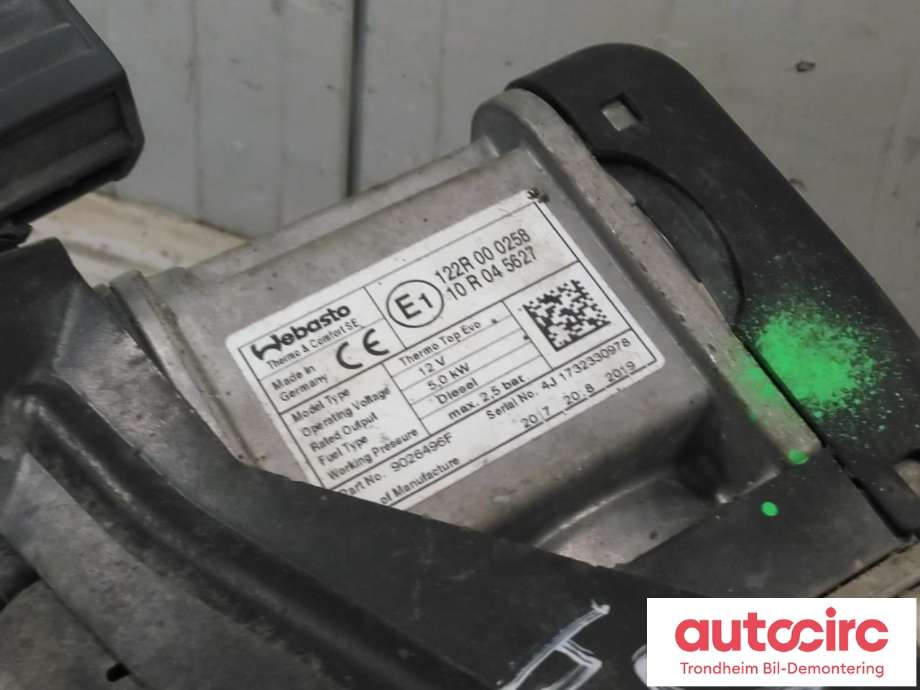 Dieselvarmer til Volvo V90 / V90 CC / S90 2016-->>  (WEBASTO|31694657|32275390|9026496F)