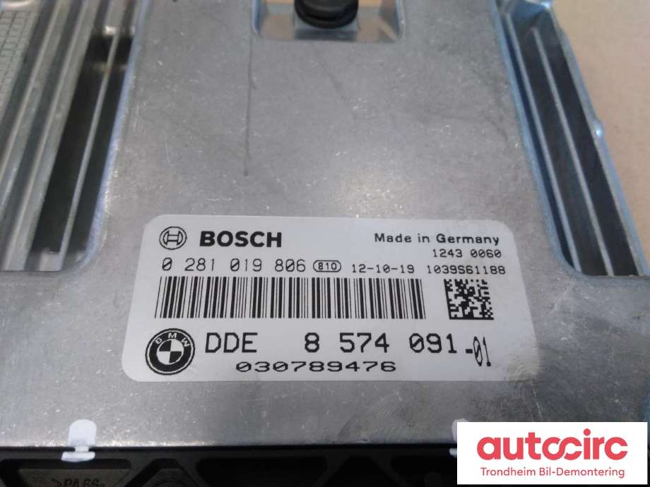 Styreenhet motor til BMW X3 2010-2017 (F25) (F25) (BOSCH|8574091|0281019806|13618576333)