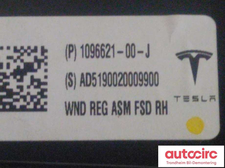 Ruteheis venstre foran til Tesla Model 3 2018-2023 (Fase 1) (TESLA|1096621-00-J|)