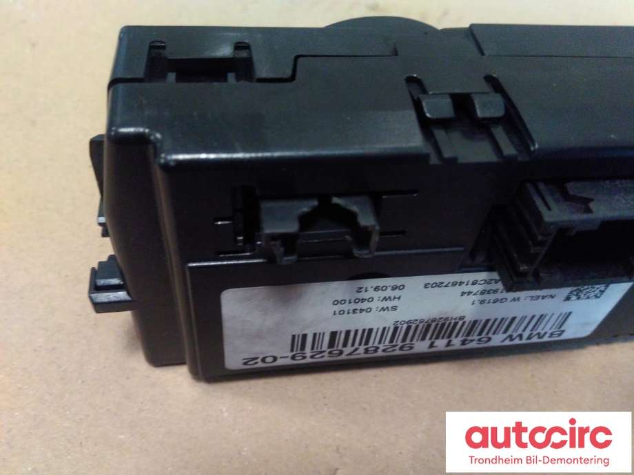 Varmeapparat betjening til BMW X3 2010-2017 (F25) (F25) (...|64119287629|64119312722|)