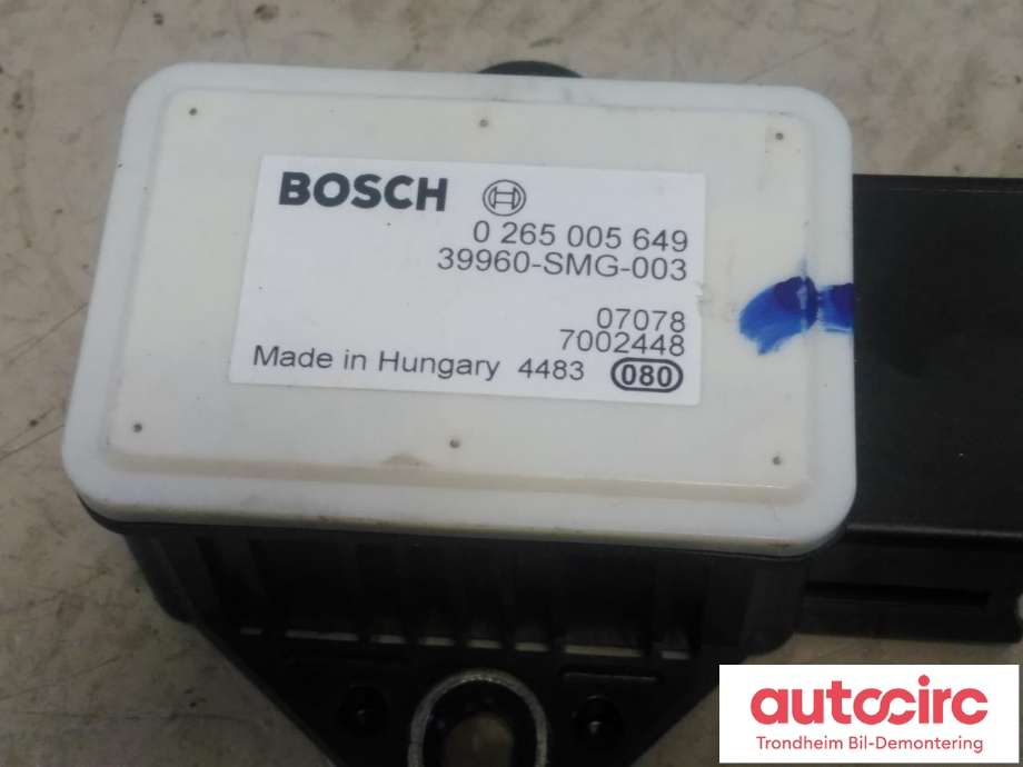 Sensor akselerasjonssensor/ESP DUO til Honda Civic 2006-2011 (Type VIII)  (BOSCH|39960-SMG-003|39960SMG003|0265005649)