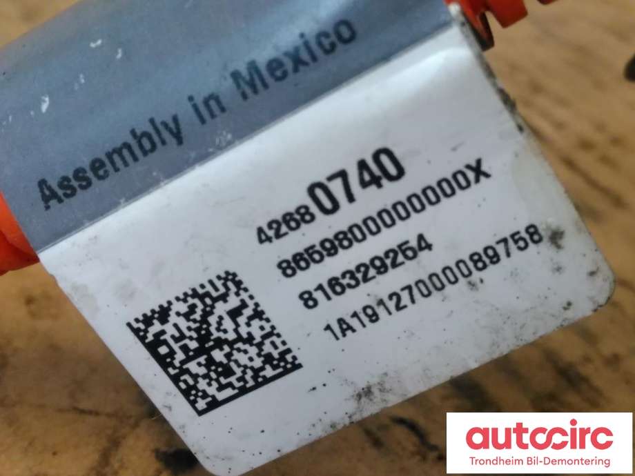 Kabel høy volt (HV) elbil til Opel Ampera-e 2017-->> (Type II) (HPDM - HEH|42680740|42583657|)