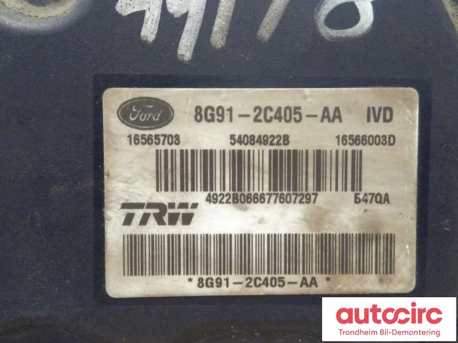 ABS sentral til Ford S-Max 2006-2010 (Type I, Fase 1)  (TRW|8G91-2C405-AA|AG91-2C405-MD|1762179)