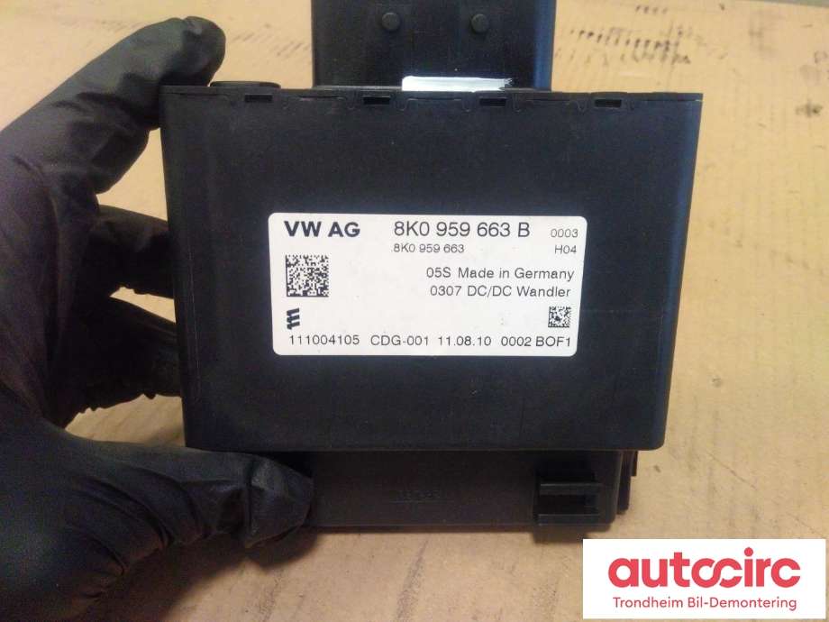 Styreenhet batteri til Audi A7 2010-2014 (Type I, Fase 1)  (VOLTAGE STABILIZER|8K0959663B|8K0959663F|)