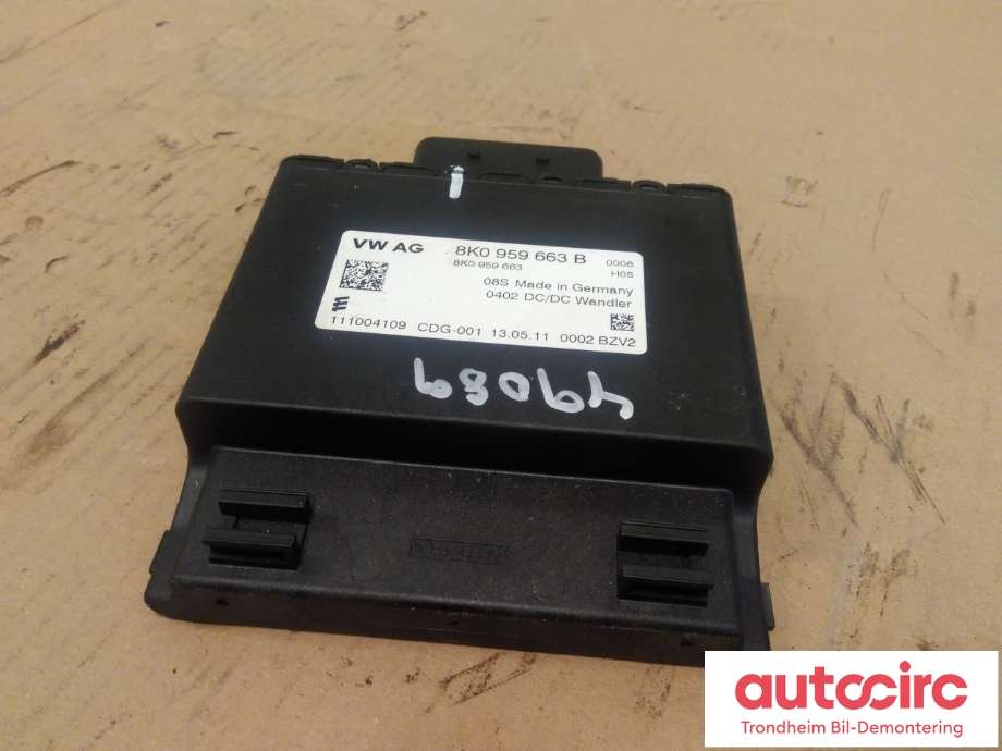 Styreenhet diverse til Audi A7, 2010-2014 (Type I, Fase 1)  (VOLTAGE STABILIZER|8K0959663B)