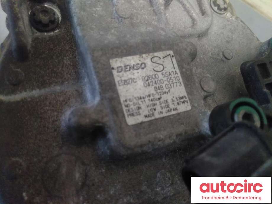 Aircondition kompressor elbil til Nissan Leaf 2018-->> (Type II)  (DENSO|926005SA0A|926005SA0C|)