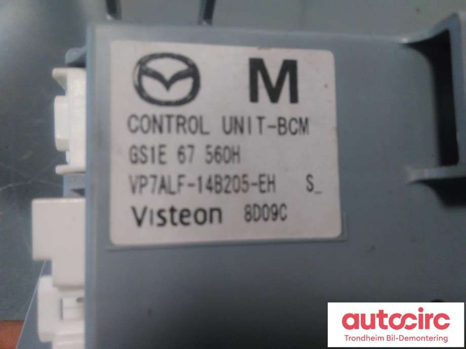 Styreenhet comfort (BCM) til Mazda 6 2008-2010 (Type II, Fase 1)  (VISTEON|GS1E-67-560H|GS1E67560H|VP7ALEF-14B205-EH)