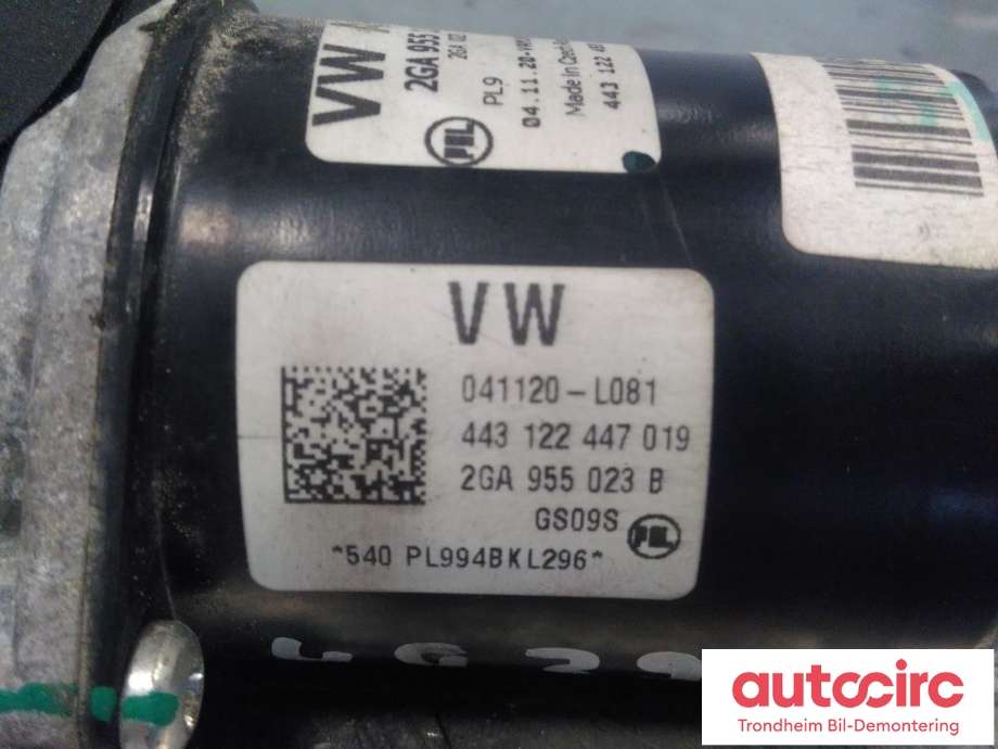 Viskermotor frontrute til VW T-Roc 2017-->>  (PAL|2GA955113A|2GA955023A|2GA955023B| 2GA955023C| 2GA955023D)