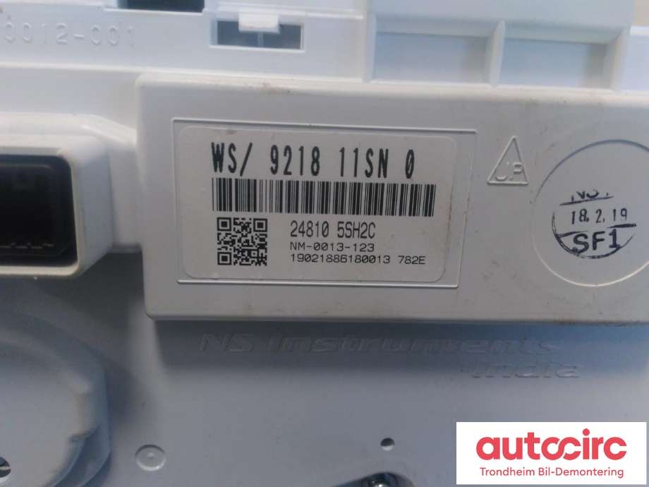 Instrumentpanel til Nissan Leaf 2018-->> (Type II)  (..|248105SH2C|)