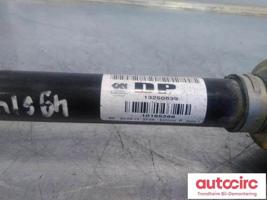 Drivaksel høyre foran, diesel/manuell til Opel Astra J 2010-2015  (..|13250839|13356124|10185268)