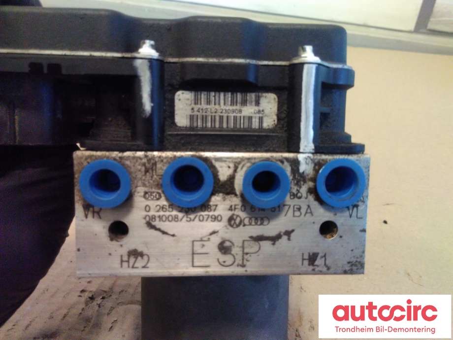 ABS sentral til Audi A6 2008-2011 (Type III, Fase 2) (C6) (C6) (BOSCH|4F0614517BC|4F0614517BA|4F0910517AL| 0265950857)