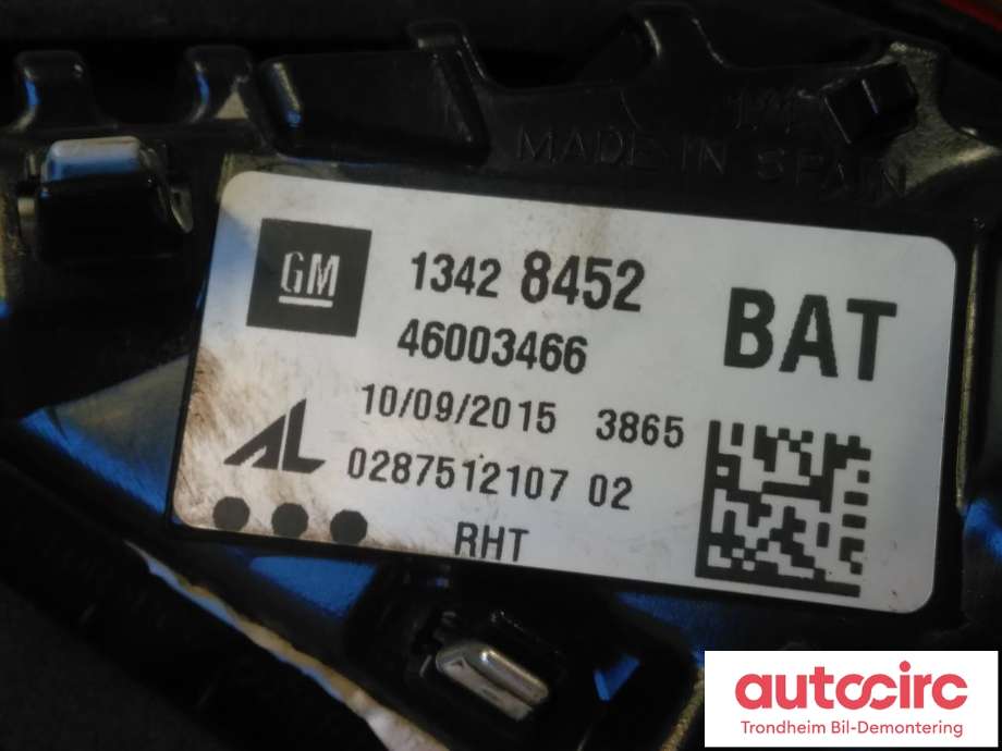 Baklykt høyre indre til Opel Corsa E 2015-2019  (AUTOMOTIVE LIGHTING|13428452|13454501|0287512107)