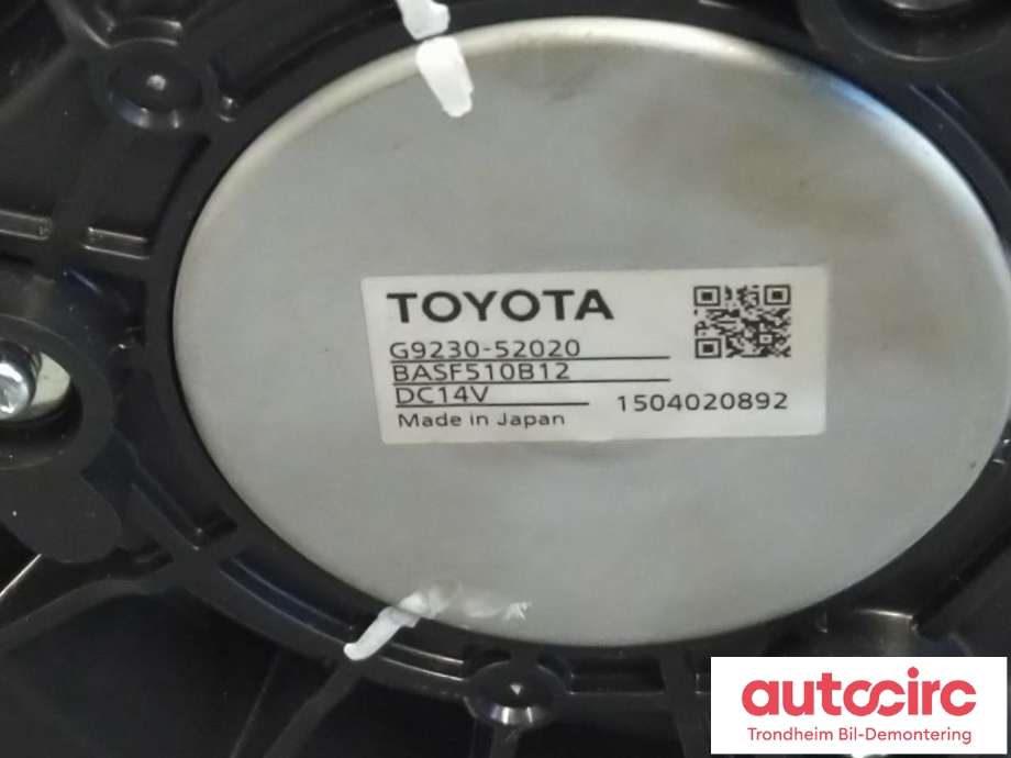 Kjølevifte til Toyota Yaris 2014-2020 (Type III, Fase 2)  (..|G9230-52020|G923052020|)
