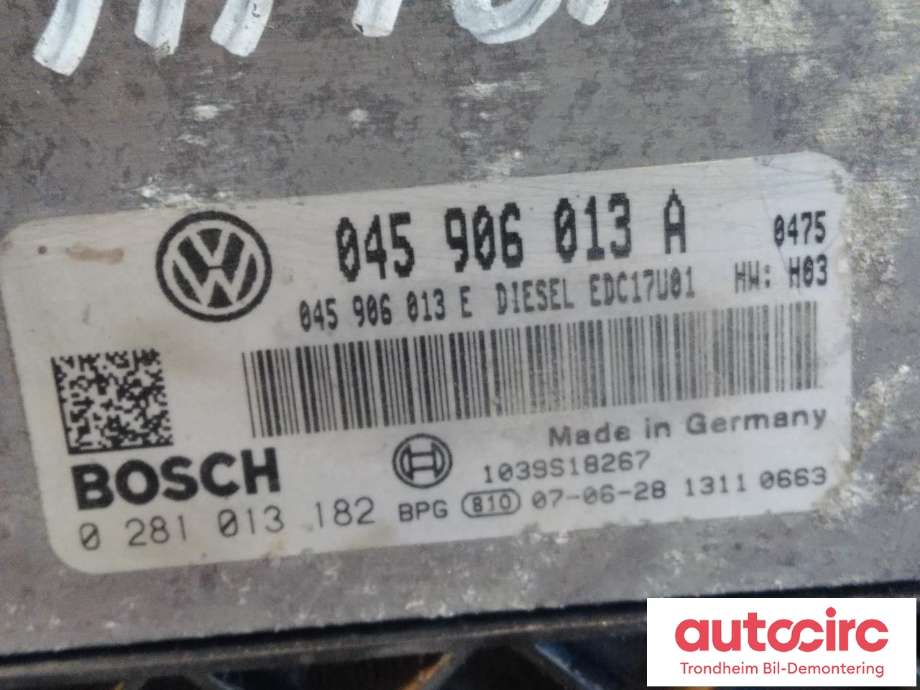 Styreenhet motor til Škoda Roomster 2006-2010 (Fase 1)  (BOSCH|045906013A|045 906 013 A|0281013182)