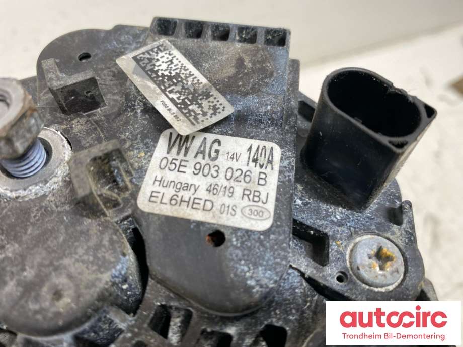 Dynamo til VW Polo 2017-2021 (Type VI, Fase 1)  (BOSCH|05E903026B|05E903026L| 05E903026C|05E903026K)