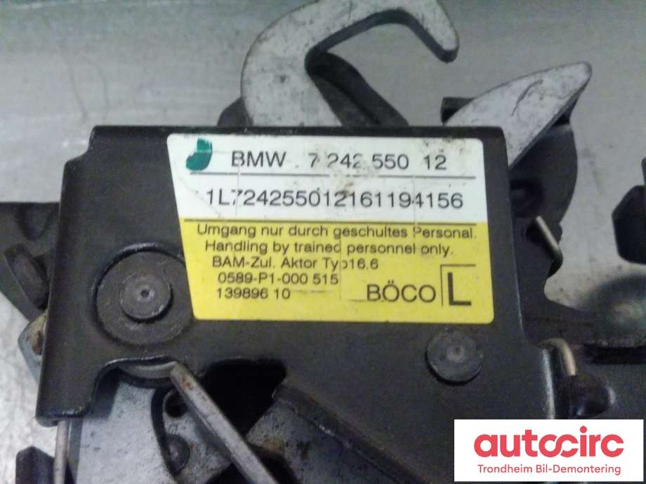 Panserlås til BMW 2-Serie, Active/Gran Tourer 2014-->> (F45/F46) (F45/F46) (VENSTRE|7242550|51237242550|)