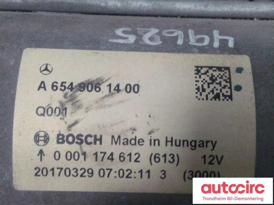 Starter diesel til Mercedes E-Klasse 2016-2023 (W213) (W213) (BOSCH|A6549061400|A6549061600|0001174612)