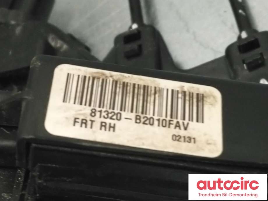 Låsekasse høyre foran til Kia Soul 2014-2019 (Type II)  (..|81320-B2010|81320B010|)