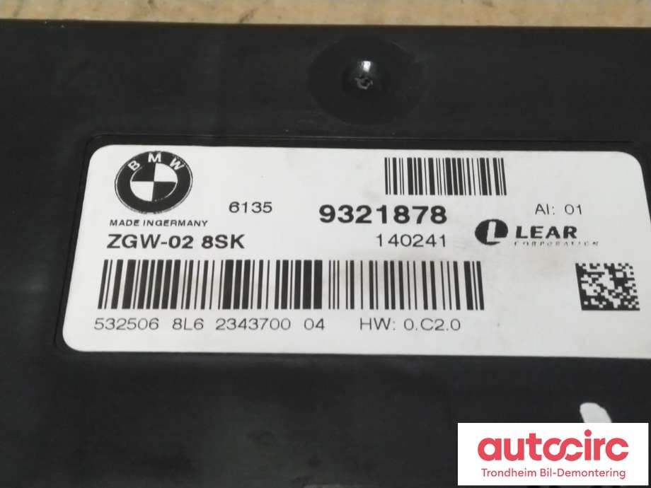 Styreenhet comfort (BCM) til BMW 7-Serie 2009-2015 (F01/F02/F03/F04) (F01/F02/F03/F04) (LEAR|9321878|61359393659|61355B5DFC9| 61 35 9 393 659| 61 35 5 B5D FC9)