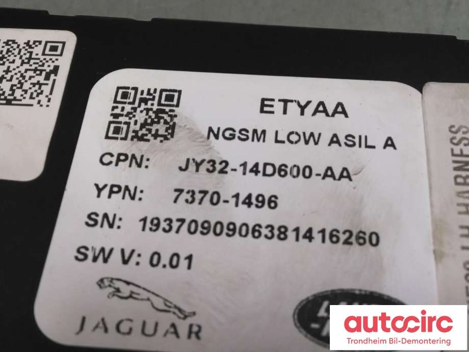 Styreenhet sete til Jaguar I-PACE 2018-->>  (..|JY32-14D600-AA|JY3214D600AA|T2R25464)