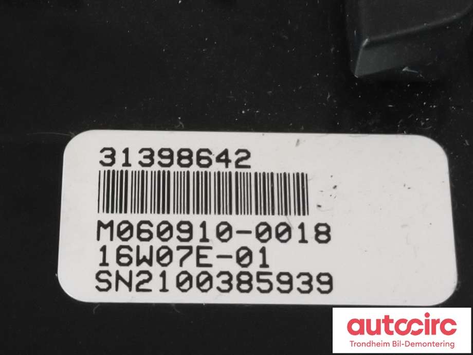 Varmeapparat betjening til Volvo V40 2012-2019  (..|31398642|)