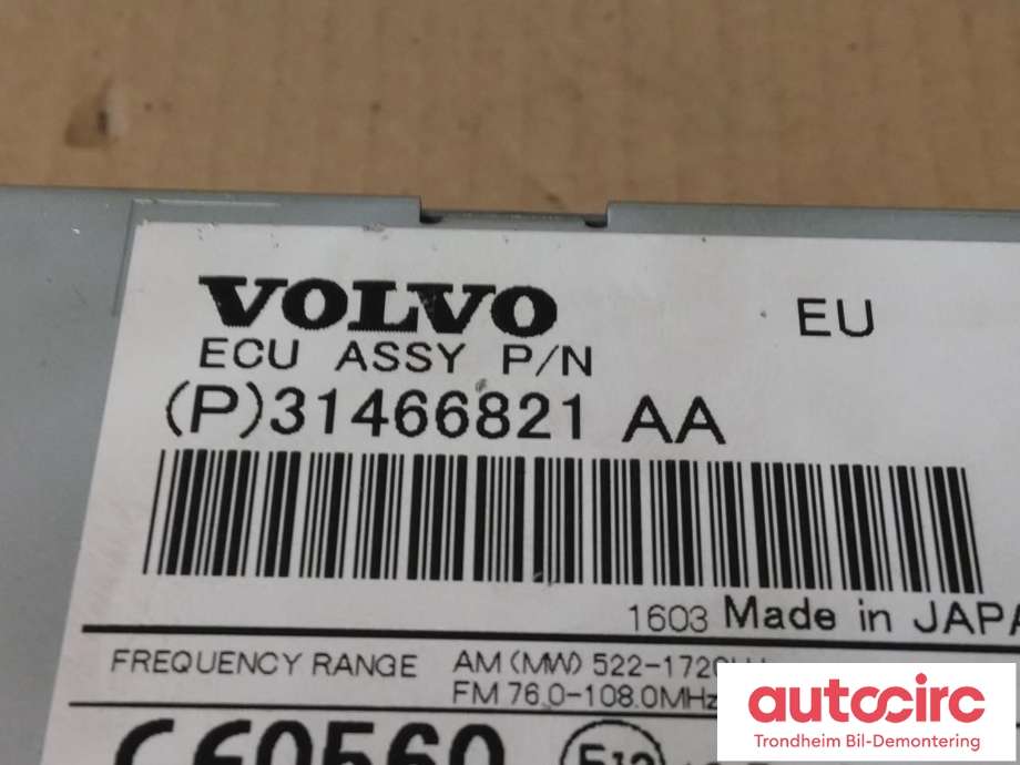 Bilstereo til Volvo V40 2012-2019  (..|31466821|36050605|)