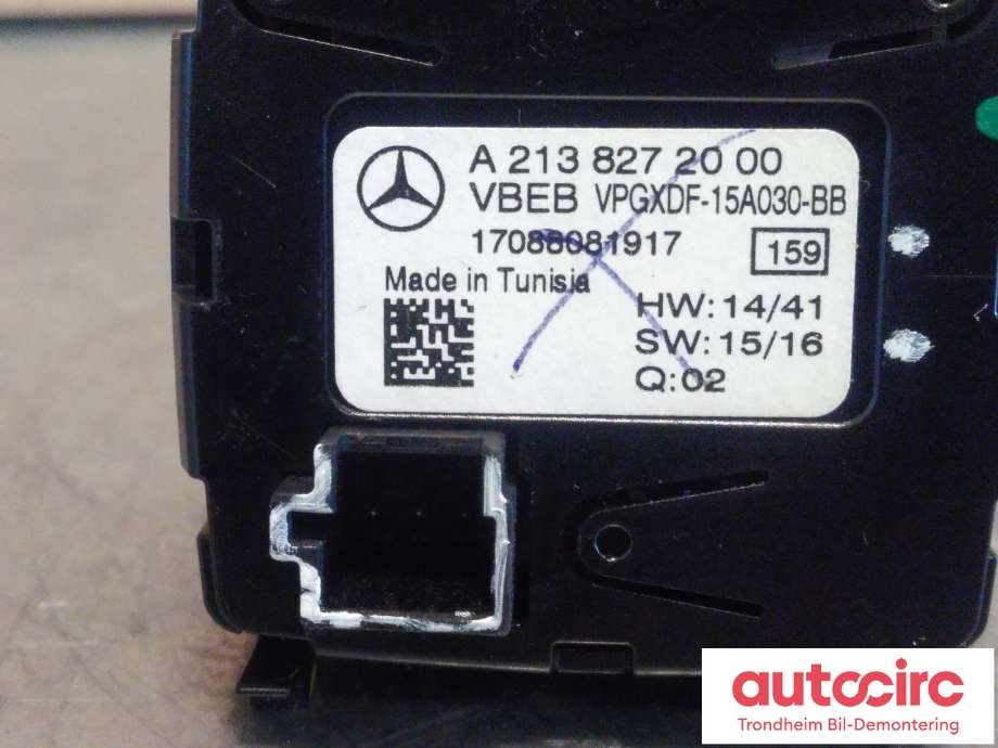 Instrument klokke til Mercedes E-Klasse 2016-2023 (W213) (W213) (MERCEDES-BENZ|A2138272000|)