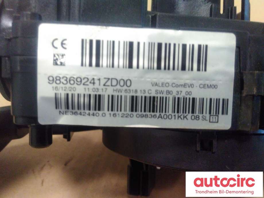 Bryter combi til Peugeot e-2008 2019-->>  (...|98369241ZD00|98369241ZD|)
