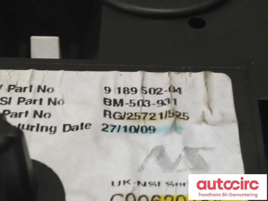 Instrumentpanel til Mini One/Cooper 2007-2014 (R55-57) (R55-57) (..|918950204|62109233767|62 10 9 233 767)