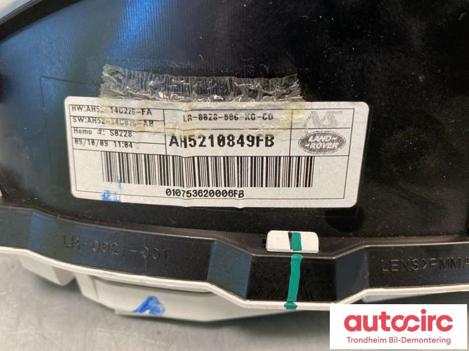 Instrumentpanel til Land Rover Freelander 2007-2014 (Type II)  (LAND-ROVER|AH52-10849-FB|AH5210849FB|LR020122)