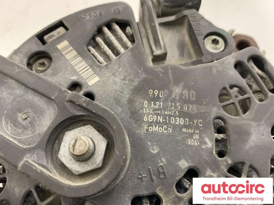 Dynamo diesel til Land Rover Freelander 2007-2014 (Type II)  (BOSCH|6G9N-10300-YC|LR001200|LR007090| 6G9Q10K019AB| RM6G9N10300YC| 0121715024)