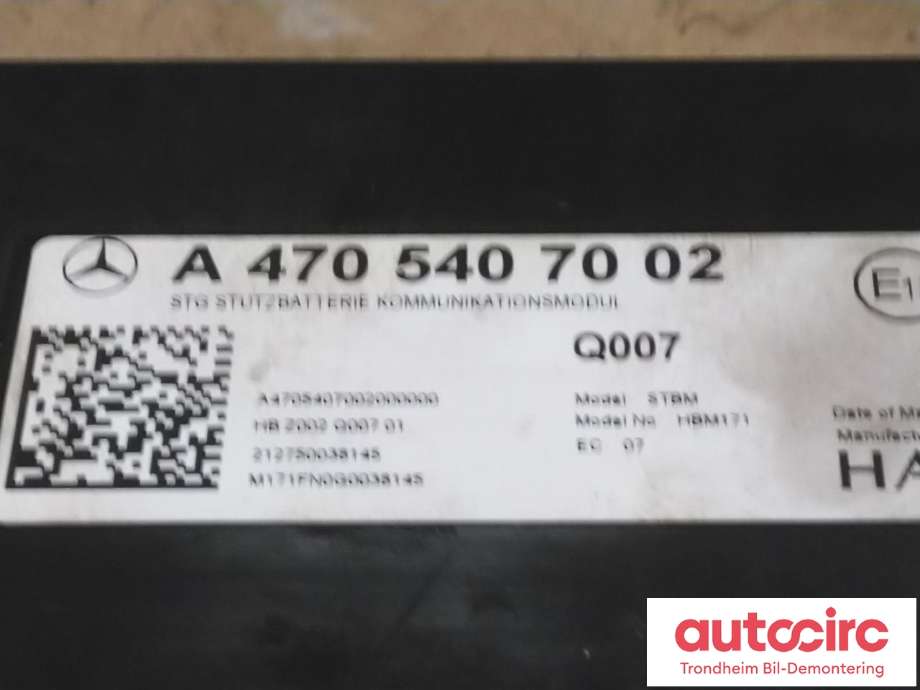 Styreenhet diverse til Mercedes Citan 2021-->> (W420) (W420) (HARMAN|A4705407002|A 470 540 70 02|)