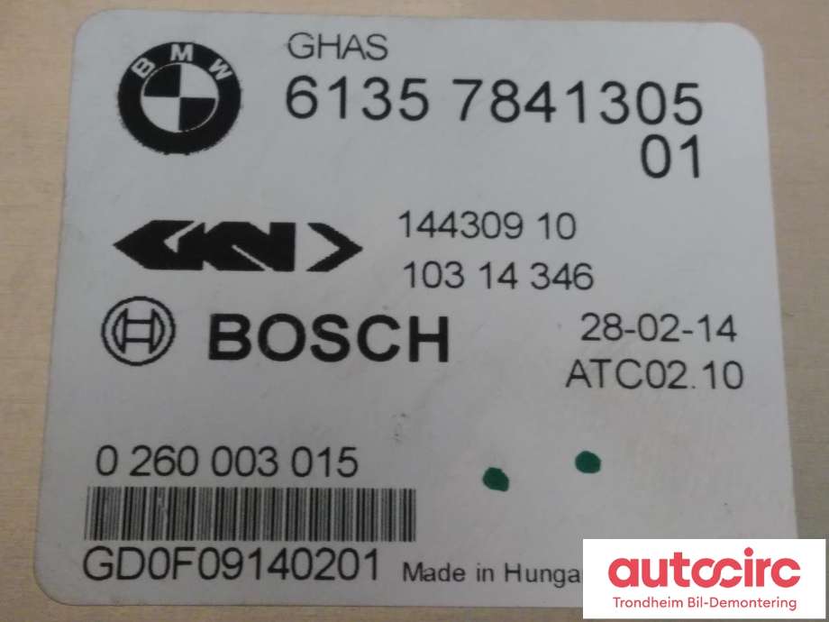 Styreenhet haldex/kardang til BMW M5 2011-2017 (F10) (F10) (BOSCH|7841305|33609882850|61357857786| 0260003015)