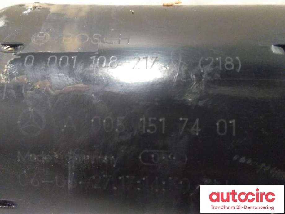 Starter diesel til Mercedes B-Klasse 2005-2008 (Fase 1) (W245) (W245) (BOSCH|A0051517401|0001108217|)