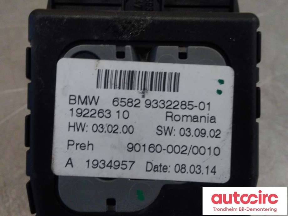 Bilstereo navigasjon betjeningspanel til BMW M5 2011-2017 (F10) (F10) (..|9332285|65829332285|65829350723)