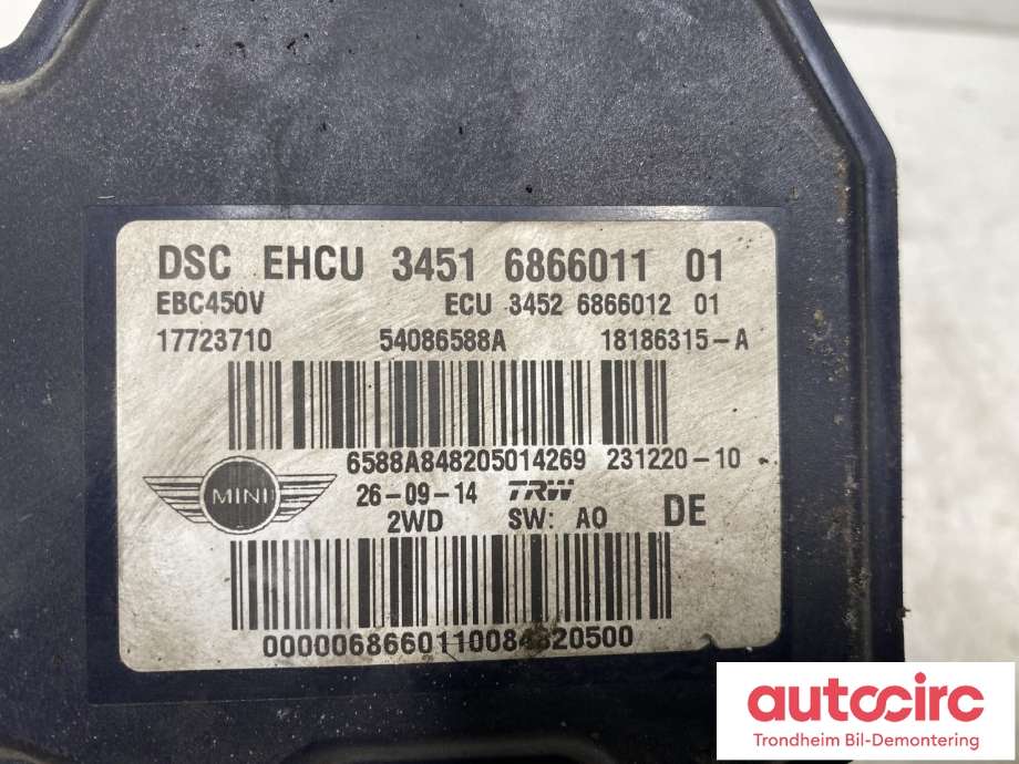 ABS sentral til Mini Countryman 2010-2016 (R60) (R60) (TRW|34516874553|3451 6866011 01|)