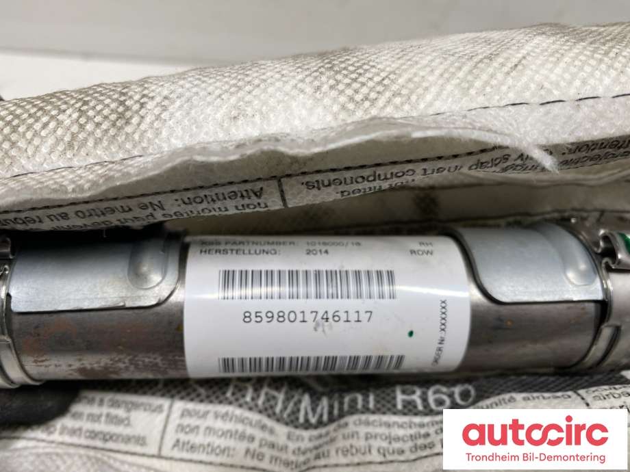 Airbag gardin høyre til Mini Countryman 2010-2016 (R60) (R60) (72129801746|)