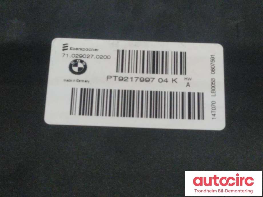 Varmeapparat ekstravarmer til BMW M5 2011-2017 (F10) (F10) (VENSTRE SIDE|9217997|64119217997|)