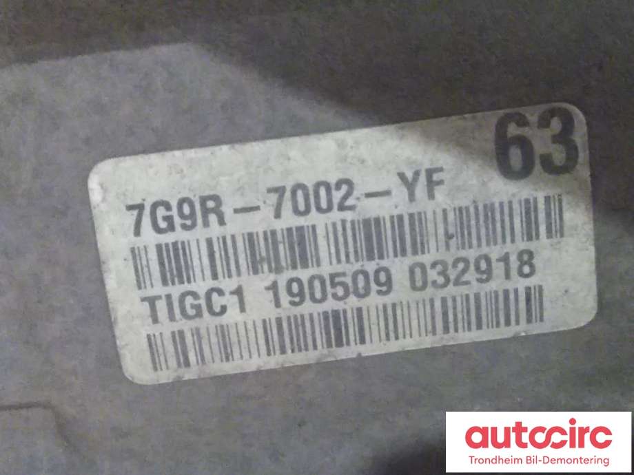 Girkasse manuell 6-trinn til Ford Mondeo 2007-2010 (Type IV, Fase 1)  (..|6M2R-7F096-EC|1700853|RM7G9R-7002-YF)