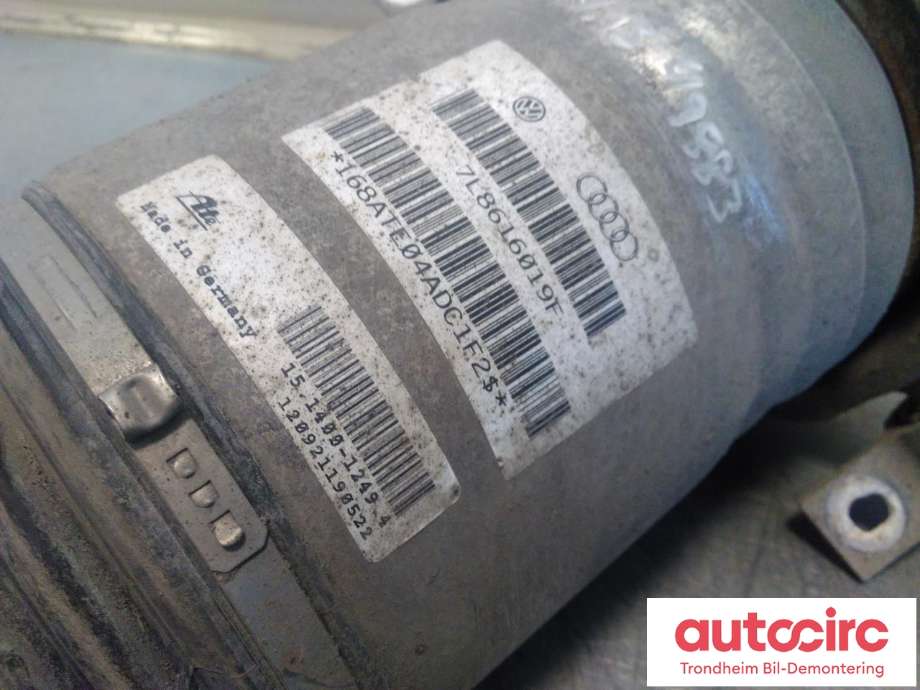 Fjær bak nivå luftpute/belg til Audi Q7 2010-2015 (Type I, Fase 2)  (ATE|7L8616019F|7L8616019G|)