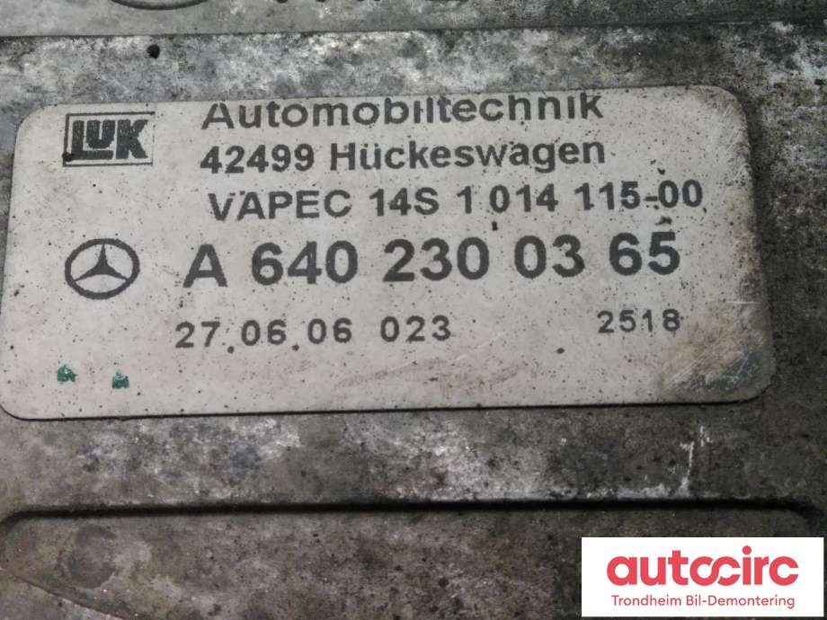 Vakuumpumpe til Mercedes B-Klasse 2005-2008 (Fase 1) (W245) (W245) (LUK|A6402300365|A64023003465|)