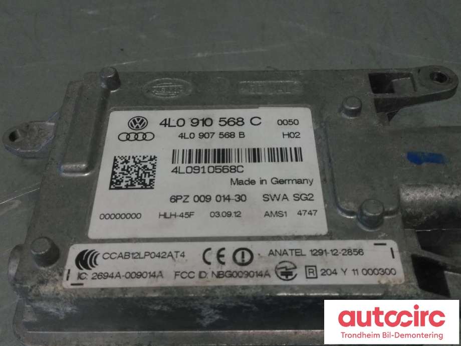 Sensor blindsone til Audi Q7 2010-2015 (Type I, Fase 2)  (..|4L0910568C|4L0907568B|4L0 910 568 C)