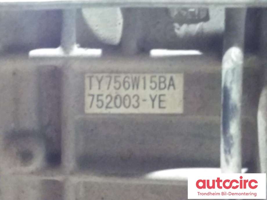 Girkasse 4WD komplett til Subaru XV 2012-2017 (Type I)  (SUBARU|TY756W15BA|32000AJ920|)