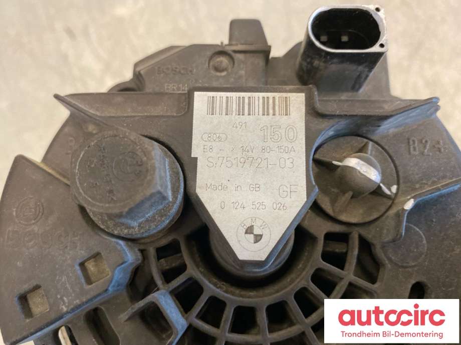 Dynamo til BMW X3 2003-2006 (Fase 1) (E83) (E83) (BOSCH|7519721|12317519721|12317541694| 0124525026)