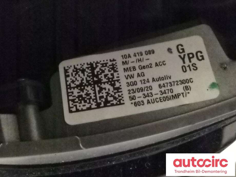 Ratt til VW ID.3 2020-->> (..|10A419089G|10A 419 089 G|)