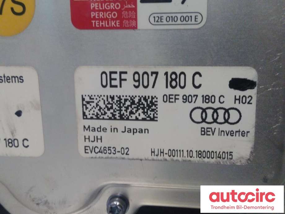 Inverter elbil til Audi e-tron 2018-->> (HITACHI AUTOMOTIVE|0EF907180C|0EF907180K|)