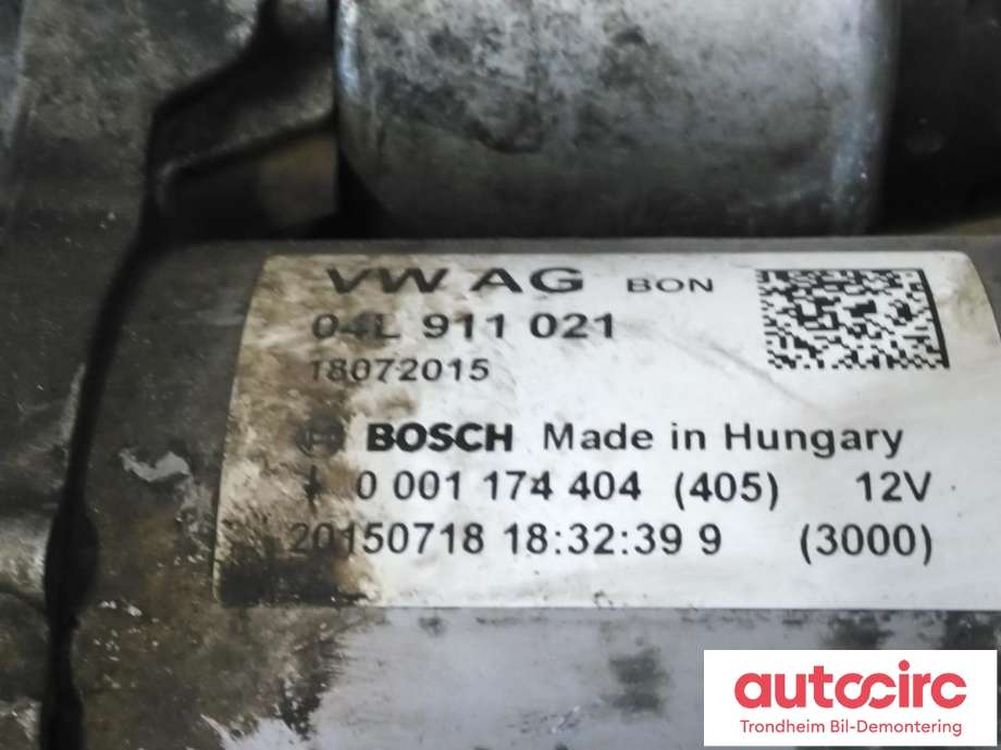 Starter diesel til Audi A4, Allroad 2009-2016 (Type I) (B8) (B8) (..|04L911021|04L 911 021|)